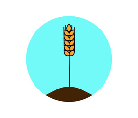 Wheat icon. Bread, grain, seeds. Harvest concept. It can be used for topics such as agriculture, gluten plant.

