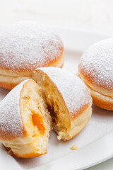 donuts filled with apricot jam