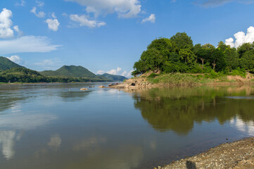 Fototapeta na wymiar Khan Riverside in Luang Prabang, Laos 
