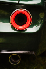 Modern sports car rear stop lights