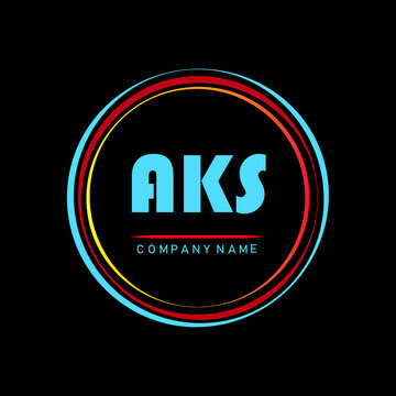 AKS,A K S Alphabet Letter Design With Creative Circle ,A K S Letter Logo Design,
 AKS Letter Logo Design On Black background, business and company, letter logo design for company