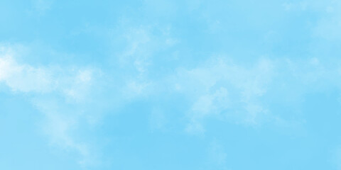 Natural cloudy bright and light blurry summer seasonal morning blue sky background, Sky blue watercolor shades sky background with white clouds, Blue Sky background for wallpaper and design.