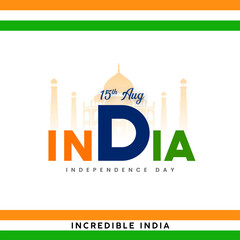 
Indian Independence Day 15 August National Poster Social Media Poster Banner Free Vector