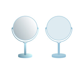 Vector set of mirrors in gradient and flat styles.