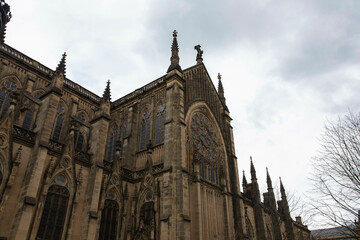 Fototapeta premium stained glass window at the San Sebastian Cathedral in Spain