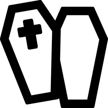 Coffin Glyph Icon