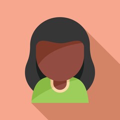 African character icon flat vector. Happy people