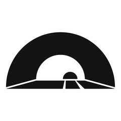 Traffic tunnel icon simple vector. Road entrance