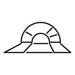 Highway tunnel icon outline vector. Car road