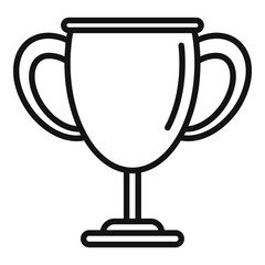 School cup icon outline vector. Test exam