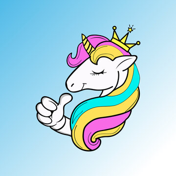 Magical Rainbow Unicorn vector, colorful unicorn vector