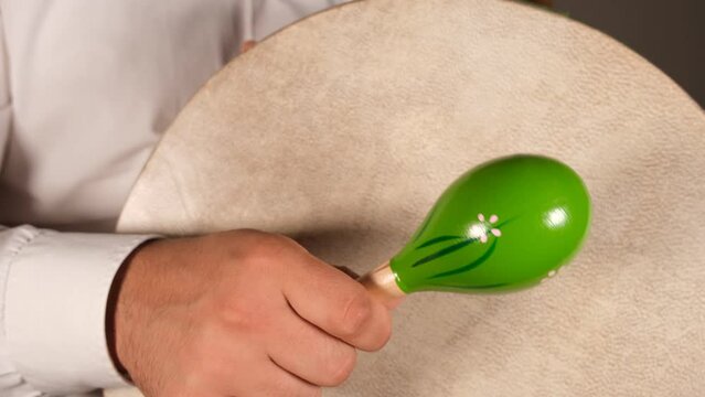 tambourine and maraca