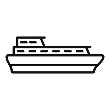 recommend clip art: Water ferry boat icon outline vector. River ship