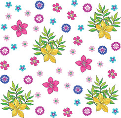floral template design for sofa cushion