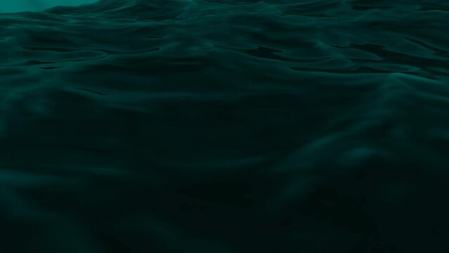 Abstract storm and dark terrifying giant wave revealing a shark underwater. Design. Scary night storm in the sea.