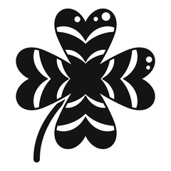 Clover icon simple vector. Four leaf