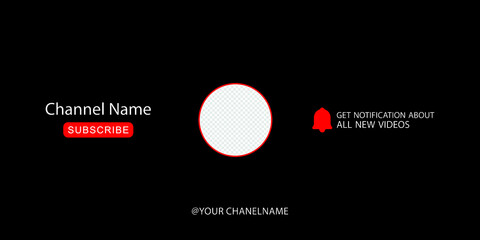 Youtube Channel Cover Wireframe. Youtube Banner For Design Your Channel. Put Your Content Under Background Design Illustration Vector