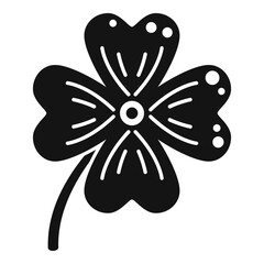 Clover button icon simple vector. Ireland day