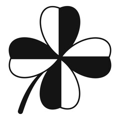 Fortune clover icon simple vector. Ireland day
