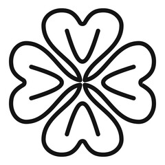 Four leaf clover icon outline vector. Irish luck