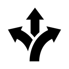 way icon, drawing arrow