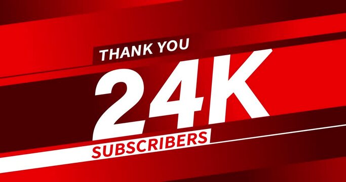 Thank you 24K subscribers modern animation banner design