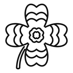 Clover design icon outline vector. Irish luck