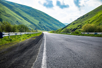 High speed road with cloud background