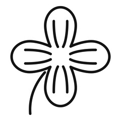 Happy clover icon outline vector. Irish luck