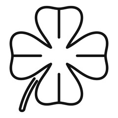 Decorative clover icon outline vector. Irish luck