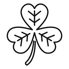 Clover trefoil icon outline vector. Irish luck