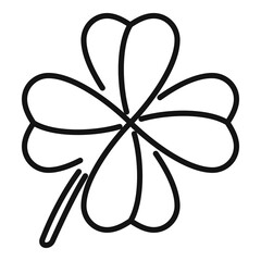 Spring clover icon outline vector. Luck leaf