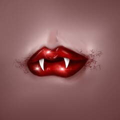 passionate vampire lips