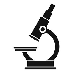 School microscope icon simple vector. University study