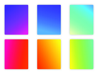 Fototapeta premium neon color gradient background set