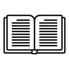 Reading book icon outline vector. Online study