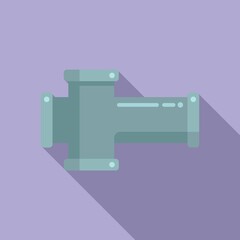 Engineering pipe icon flat vector. Water plumbing