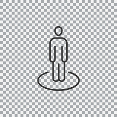 You are here icon isolated on transparent background. Vector illustration.