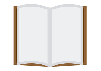 Fototapeta premium Icono de libro abierto en blanco. 