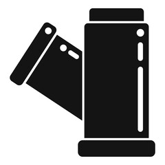 Pipe connector icon simple vector. Drain steel