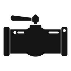 Industrial pipe tap icon simple vector. Drain system