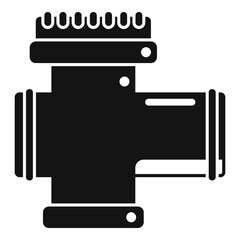 Sewage pipe icon simple vector. Drain system