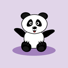 cute panda cartoon