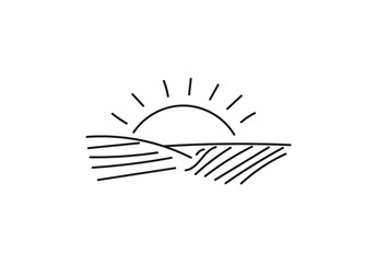 illustration of a farm fields