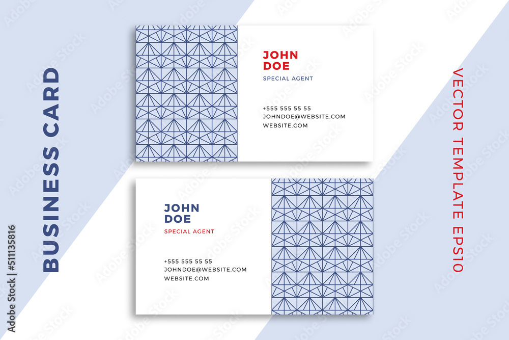Aufkleber modern business card templates with abstract pattern. corporate stationery mockup with trendy geomet
