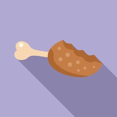 Meat waste icon flat vector. Ecology organic