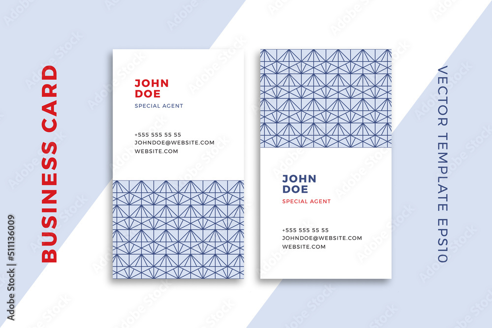 Aufkleber vertical business card templates with abstract pattern. corporate stationery mockup with trendy geom