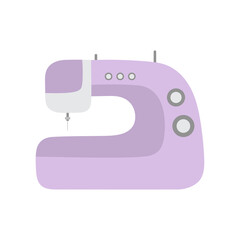 vector illustration of sewing machine in flat style