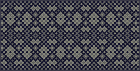 Multicolor truchet tiling connections illustration