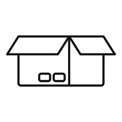 Carton box trash icon outline vector. Recycle paper